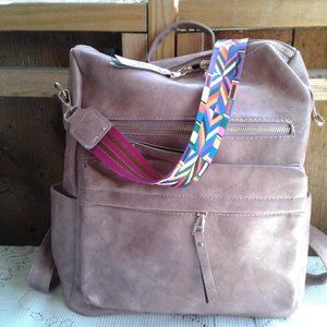 Backpack with shoulder strap purse